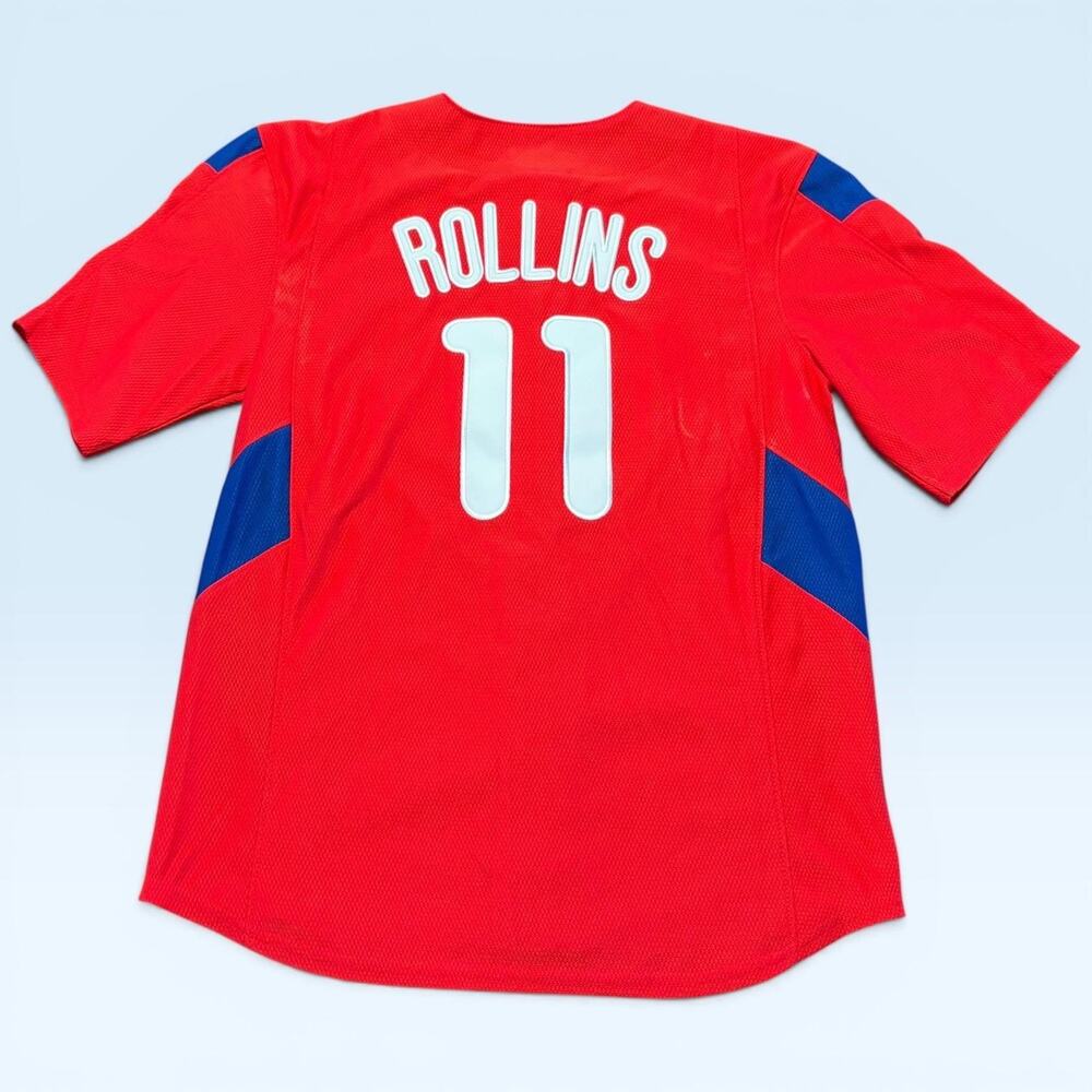 Philadelphia Phillies Jersey Boys 12 Red MLB Baseball Jimmy Rollins 11 Majestic